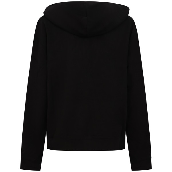 Felpa con zip nera per donna