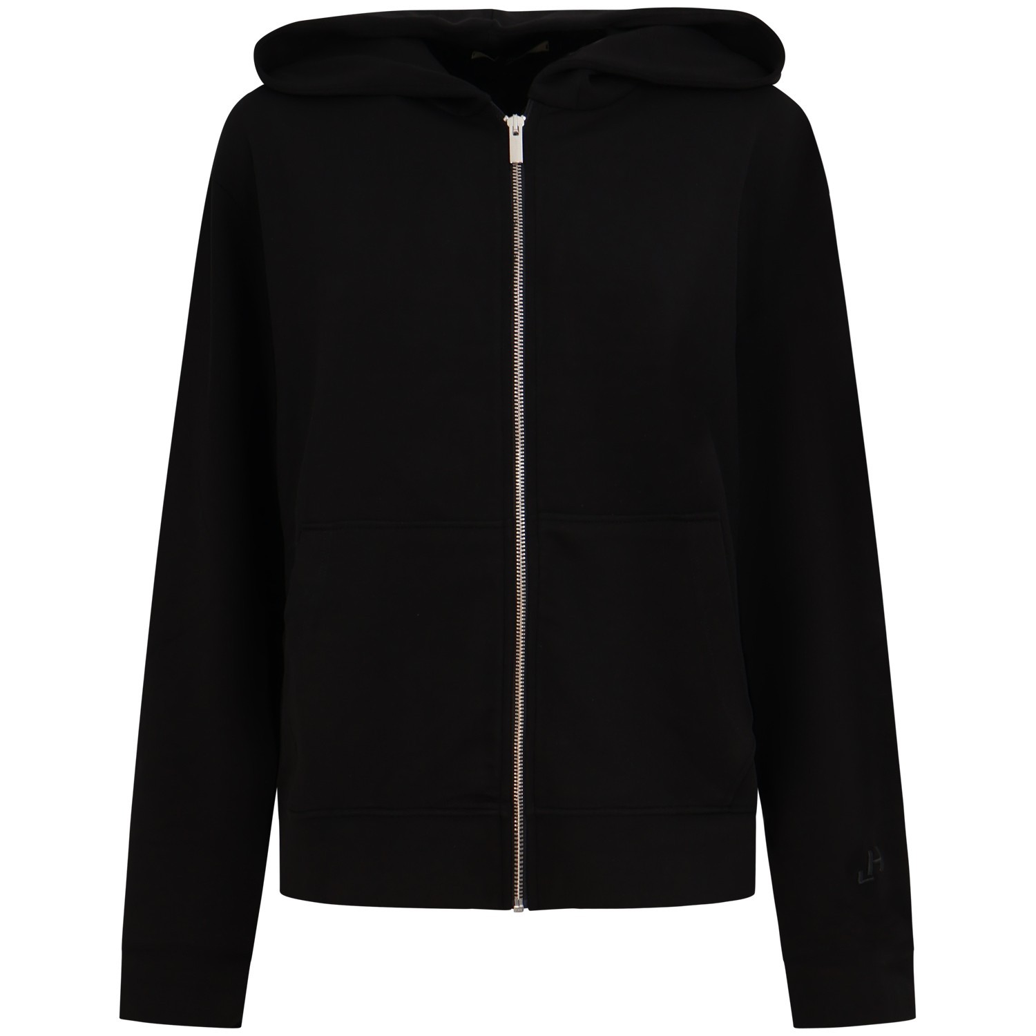 Felpa con zip nera per donna