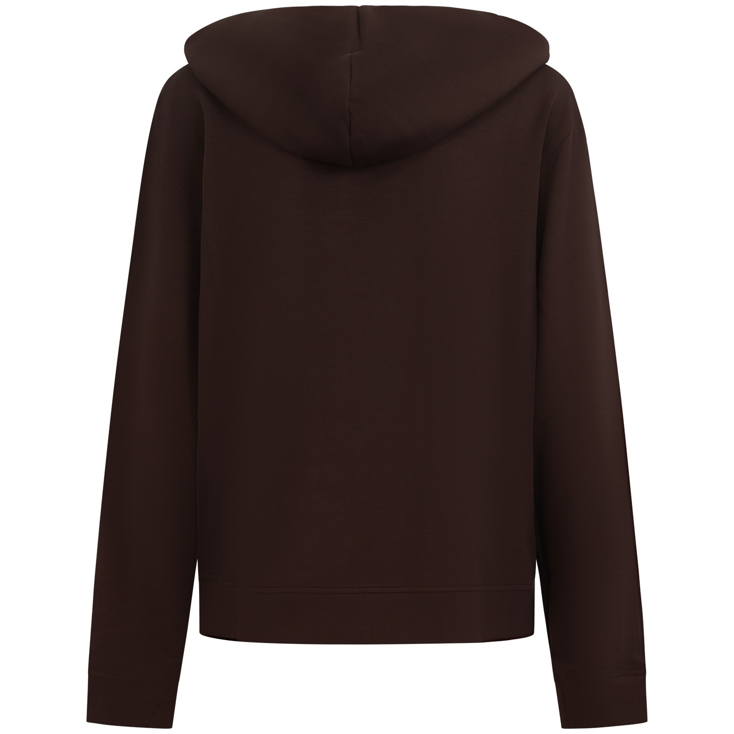 Felpa con zip marrone per donna 2