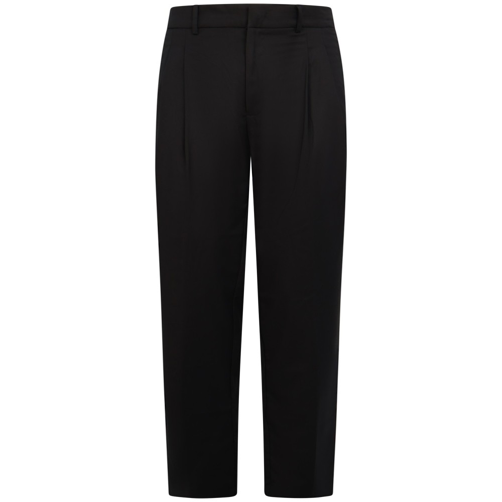 Pantalone nero con mini logo per uomo