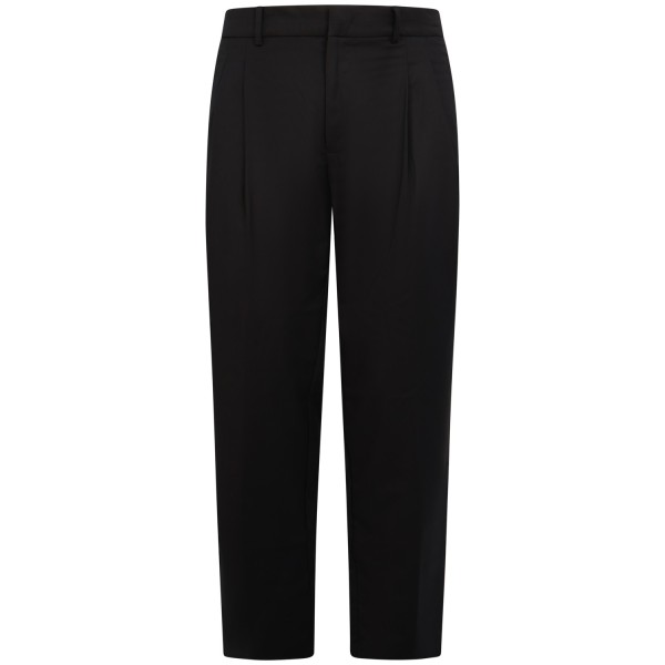 Pantalone nero con mini logo per uomo