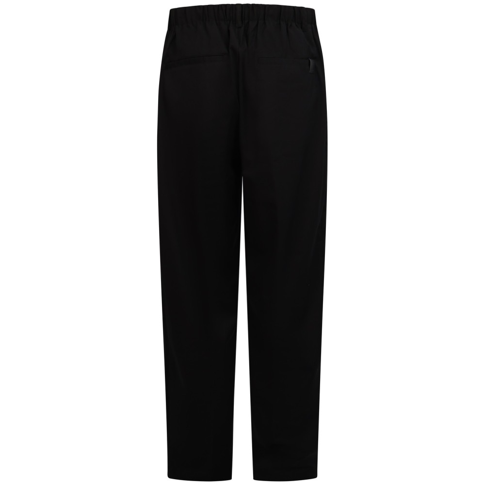 Pantalone nero con mini logo per uomo