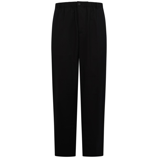 Pantalone nero con mini logo per uomo