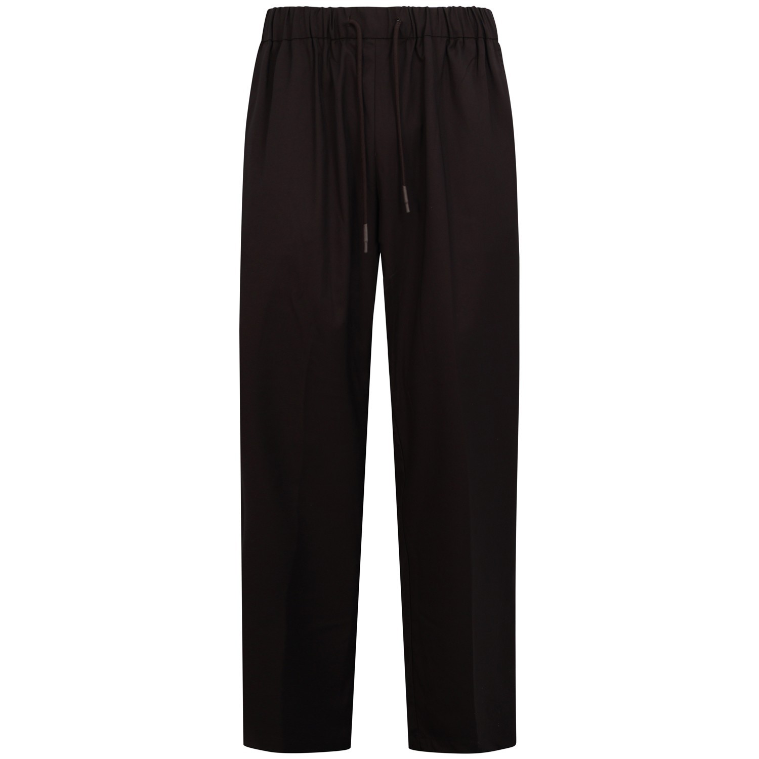Pantalone marrone con mini logo per uomo