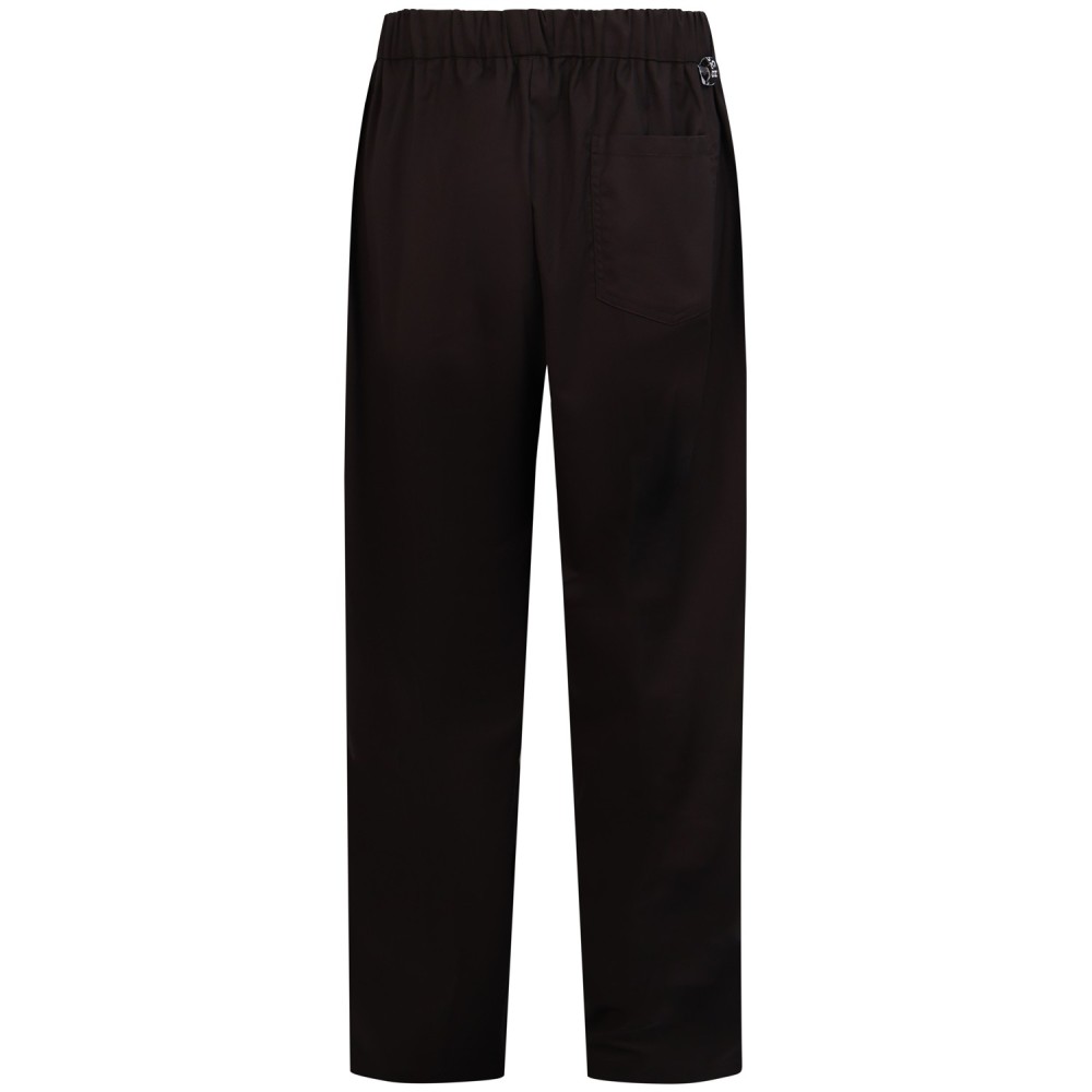 Pantalone marrone con mini logo per uomo