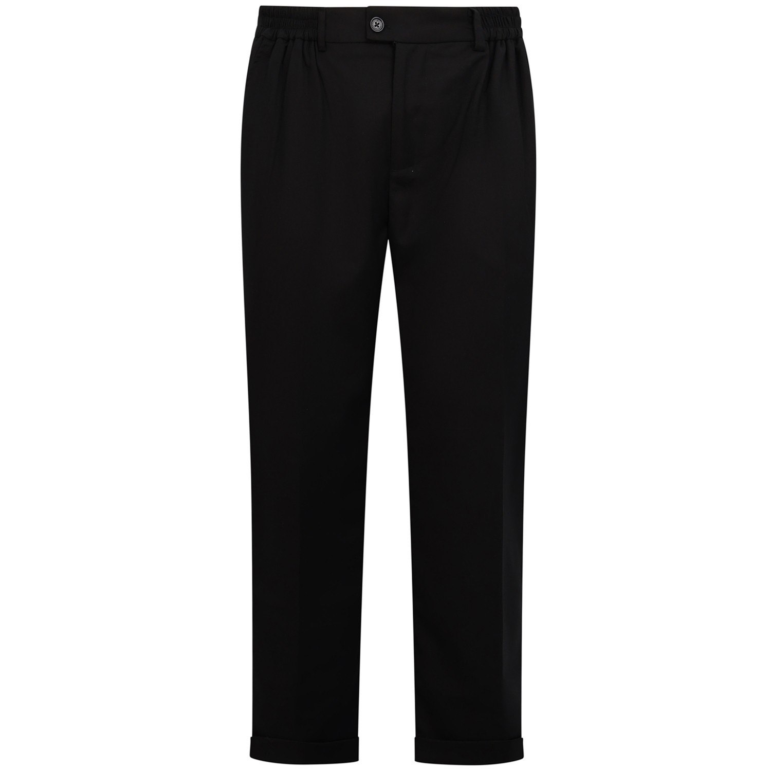 Pantalone nero con mini logo per uomo