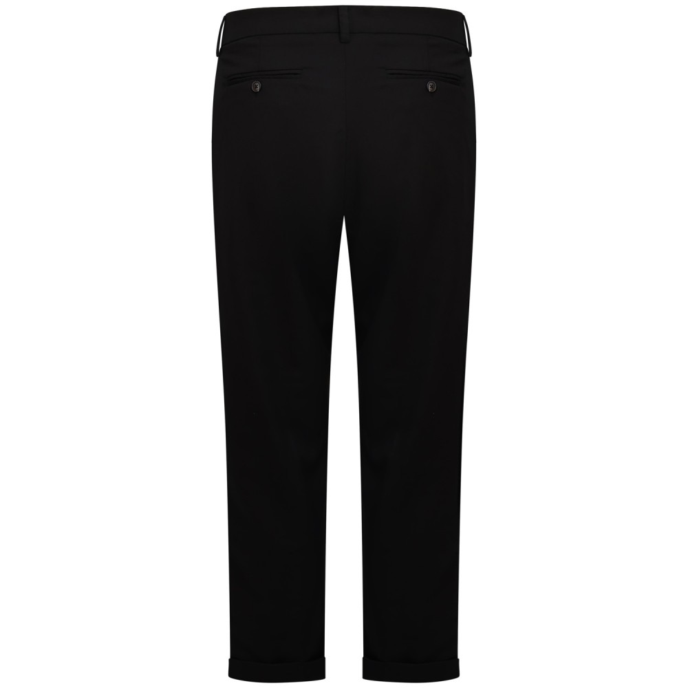 Pantalone nero con mini logo per uomo