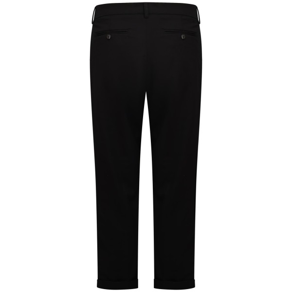 Pantalone nero con mini logo per uomo