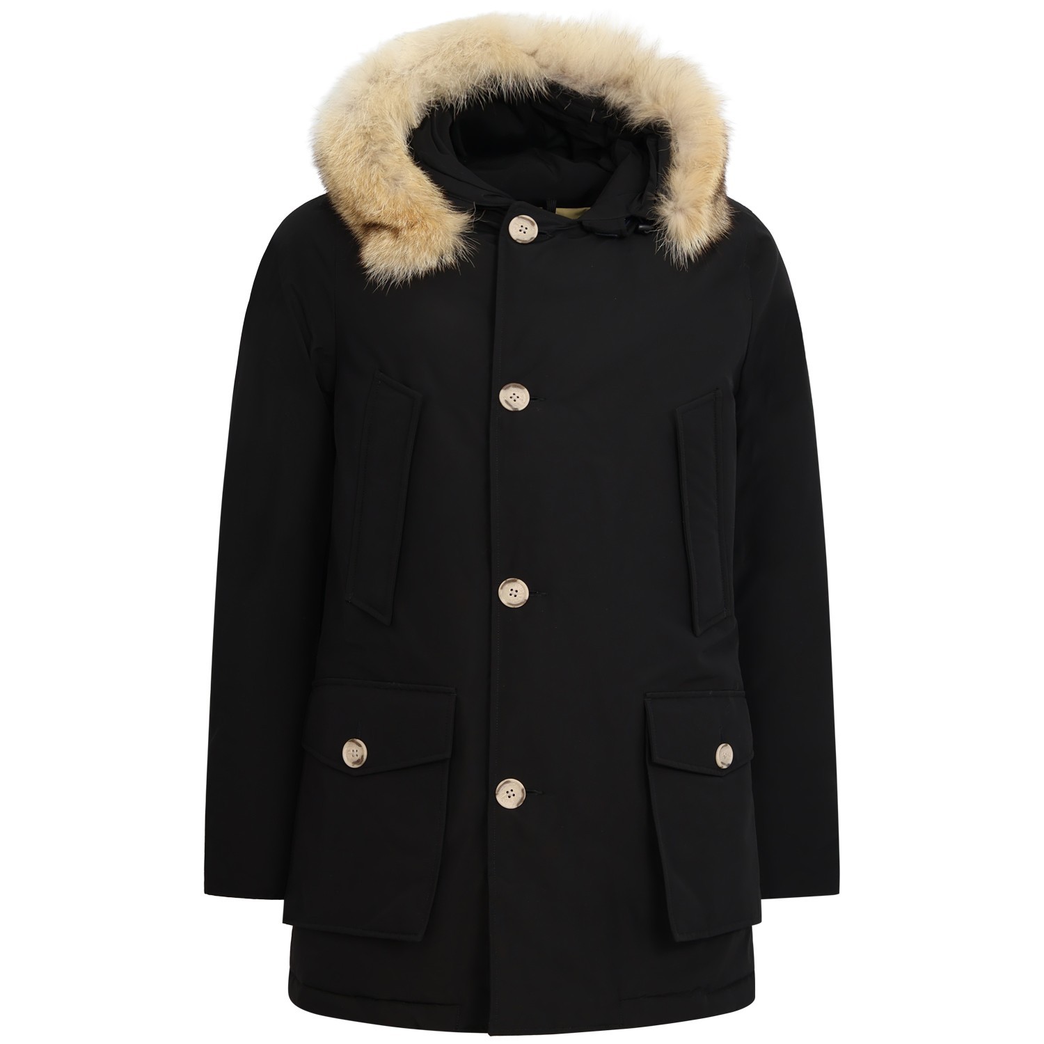Giubbotto nero 'Arctic Detachable Fur Parka' per uomo