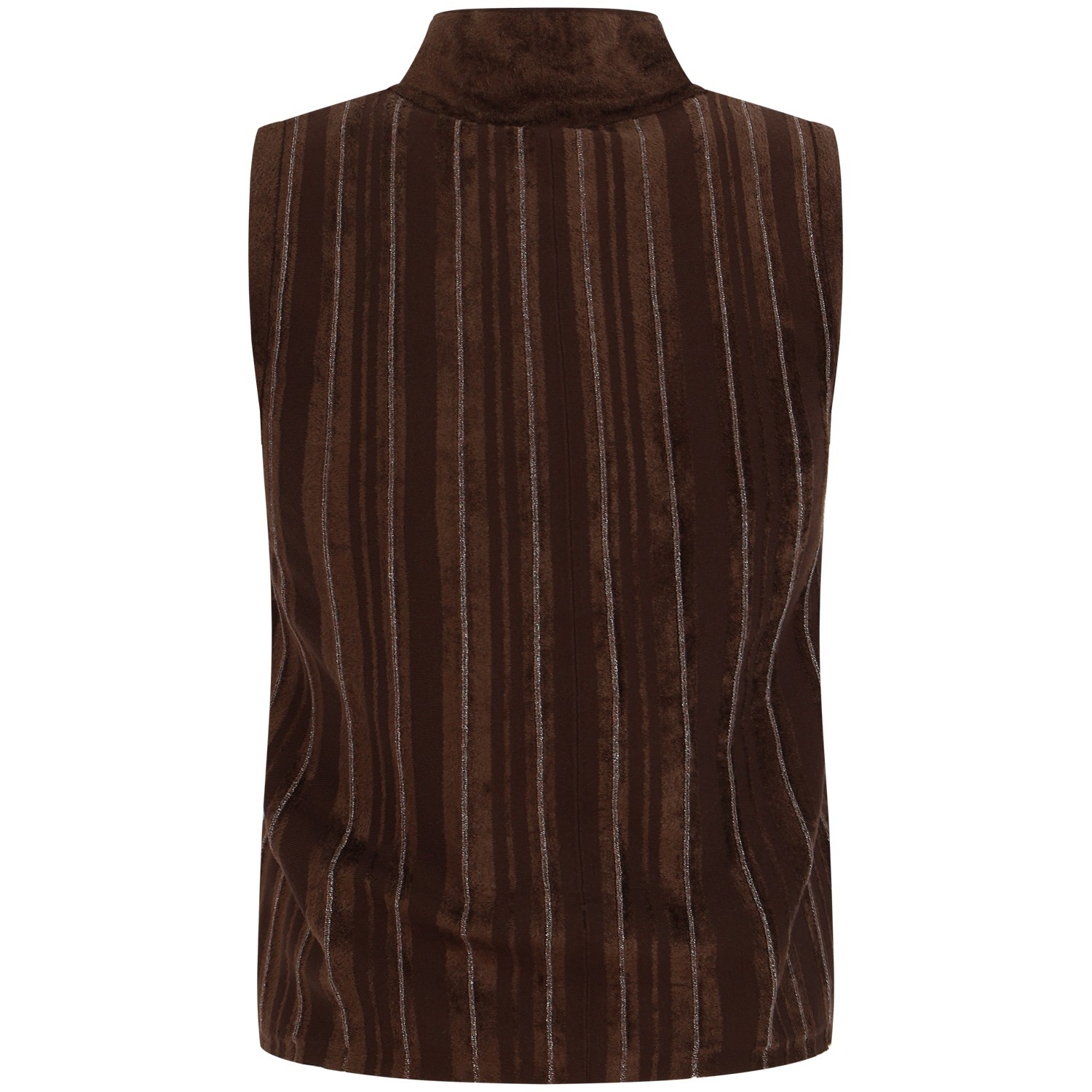 Top marrone in maglia per donna 2