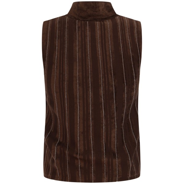 Top marrone in maglia per donna