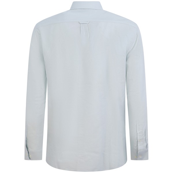 Camicia celeste con mini logo per uomo