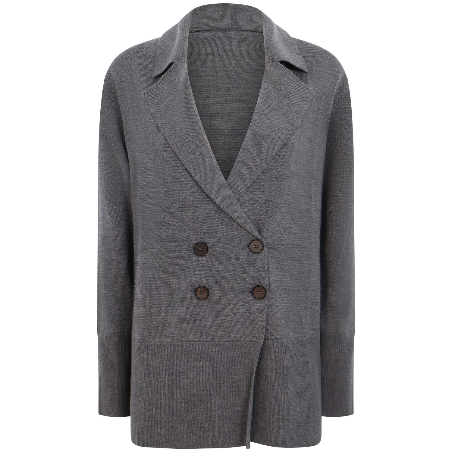Cardigan grigio doppio petto  per donna