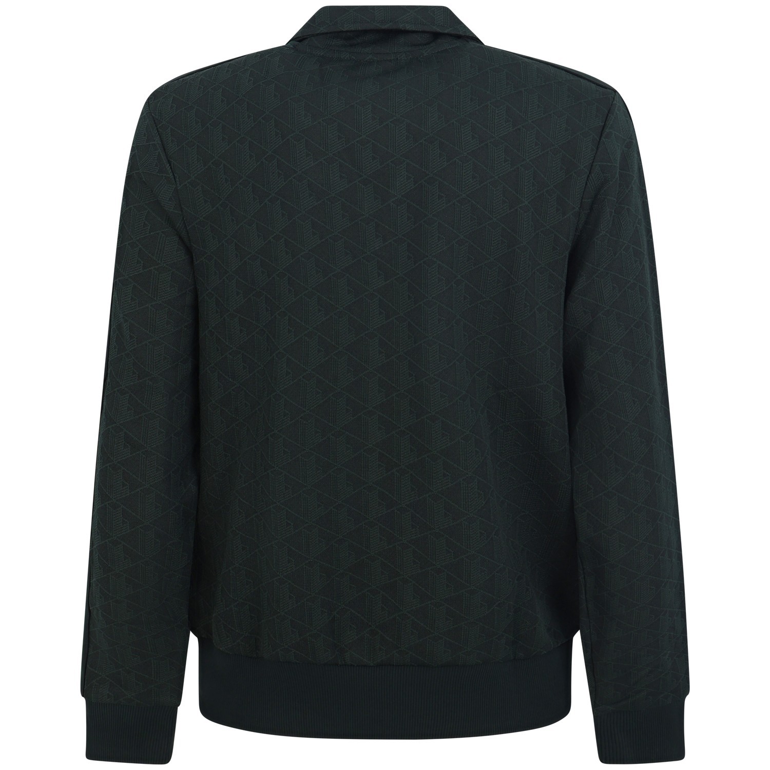 Felpa verde con zip all over per uomo 2