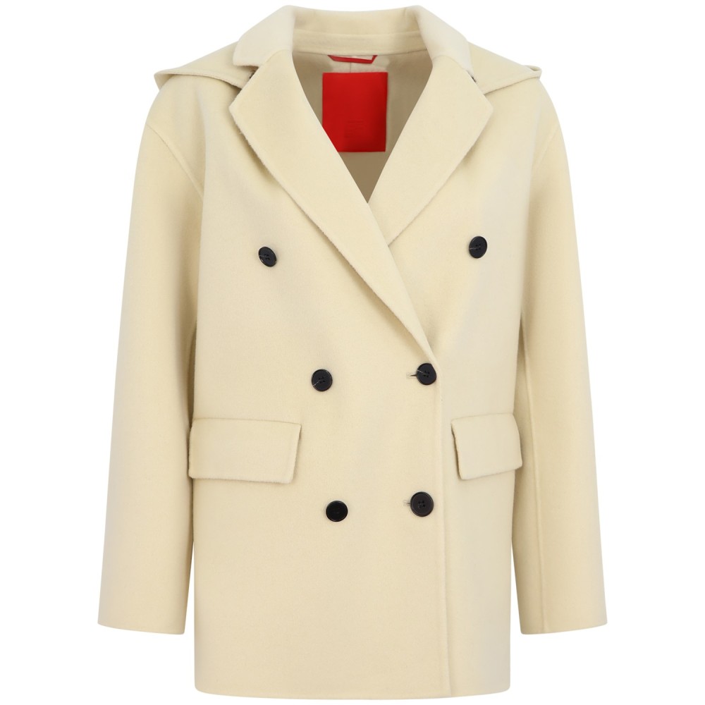 Cappotto panna  doppio petto  per donna