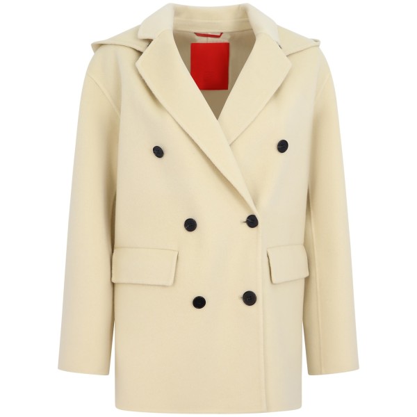 Cappotto panna  doppio petto  per donna