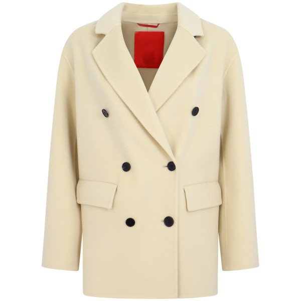 Cappotto panna  doppio petto  per donna