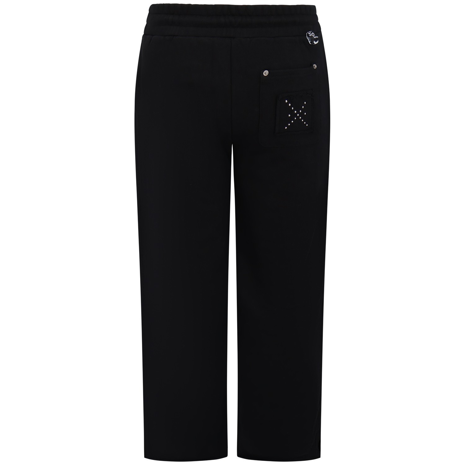 Pantalone tuta nero con mini logo per uomo 2