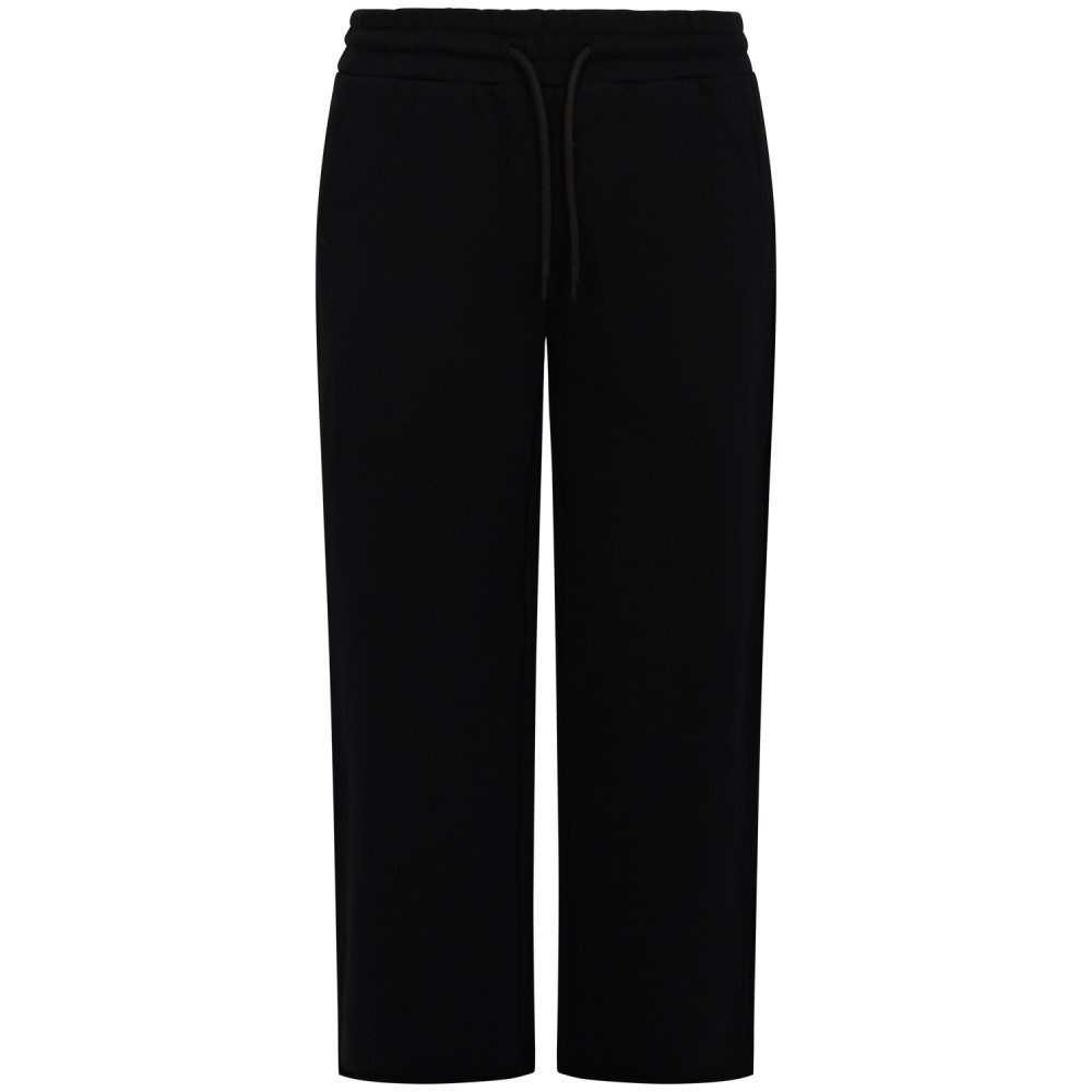 Pantalone tuta nero con mini logo per uomo
