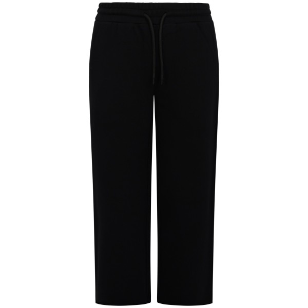 Pantalone tuta nero con mini logo per uomo