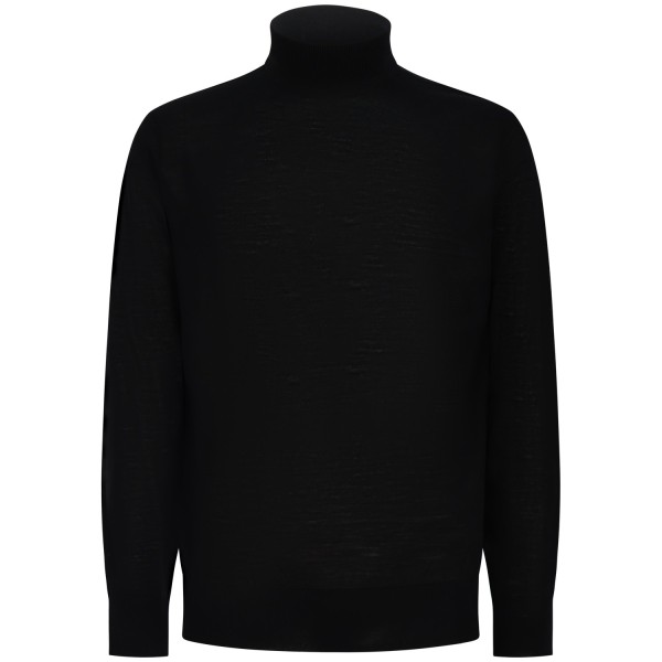 Lupetto nero con mini logo per uomo