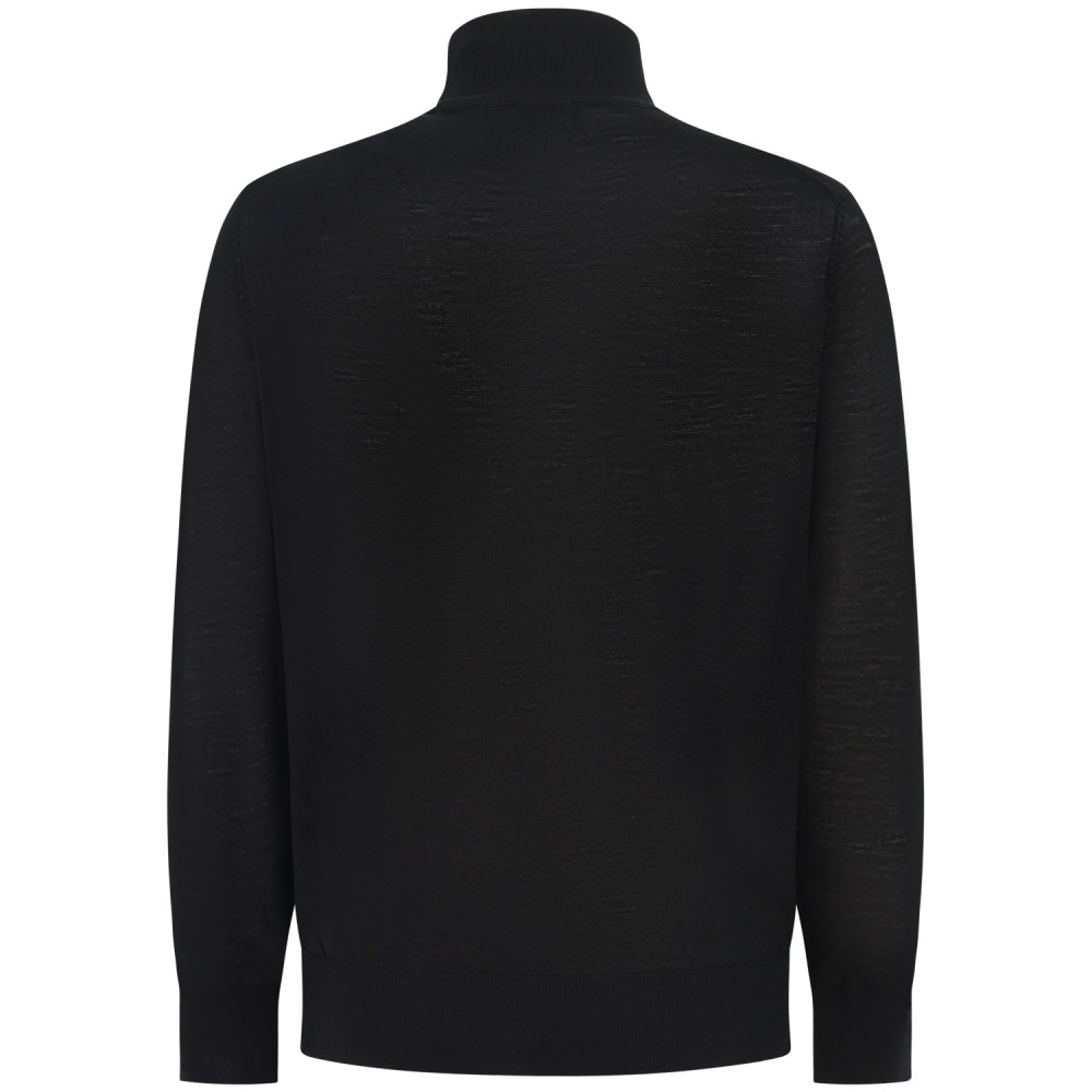 Lupetto nero con mini logo per uomo