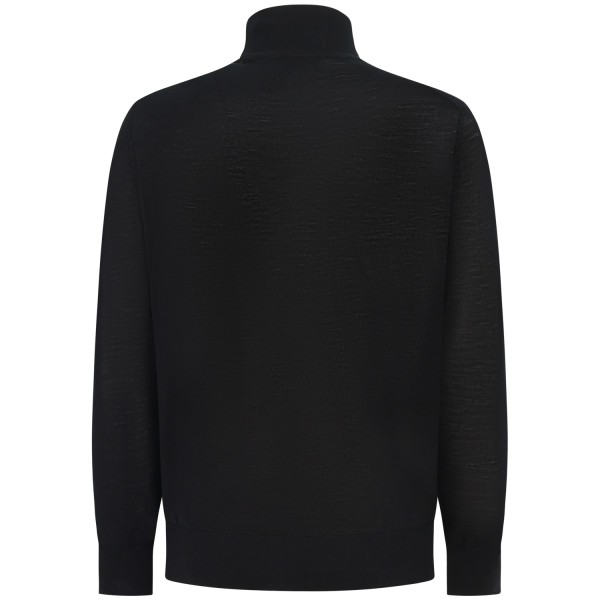 Lupetto nero con mini logo per uomo