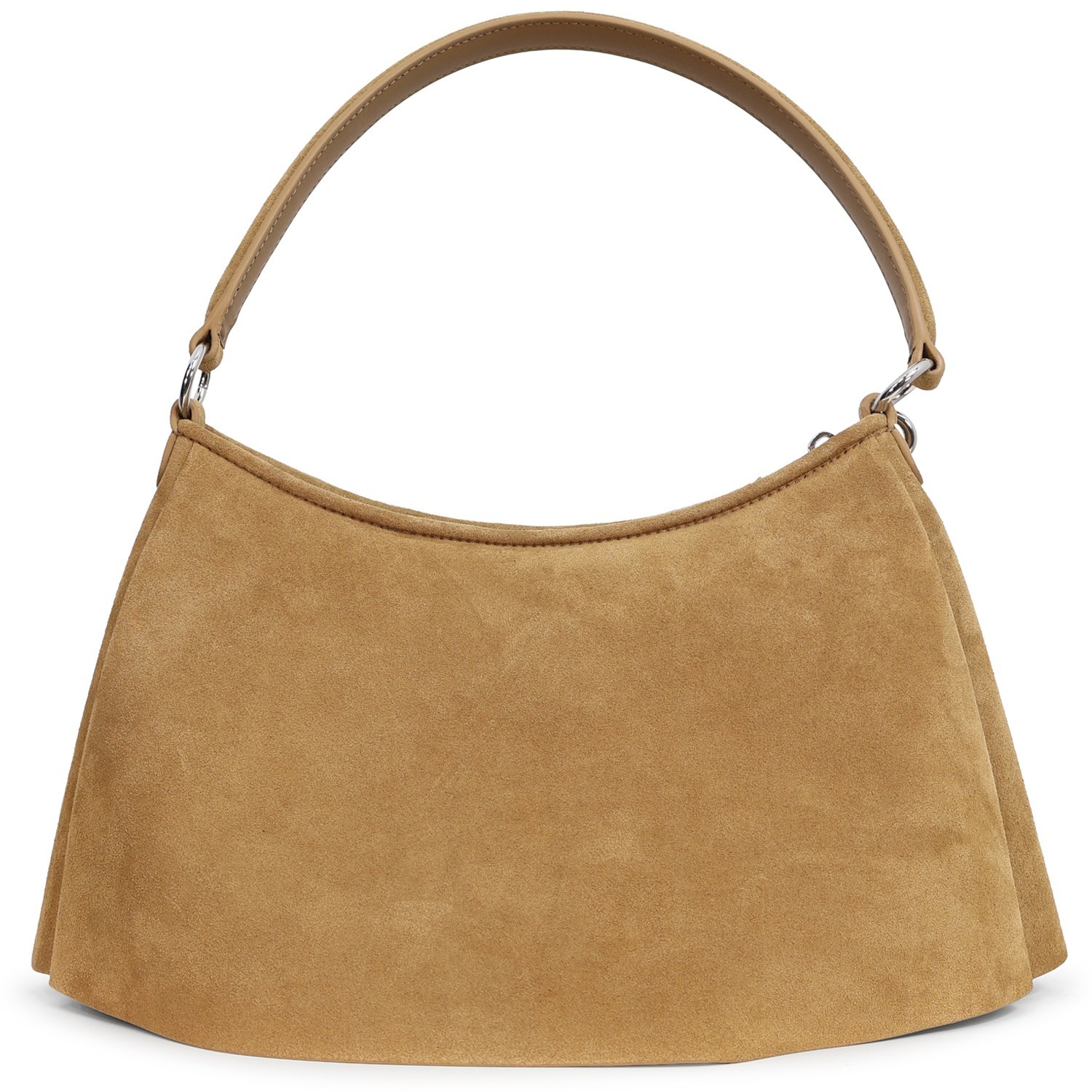 Borsa beige in camoscio per donna 2