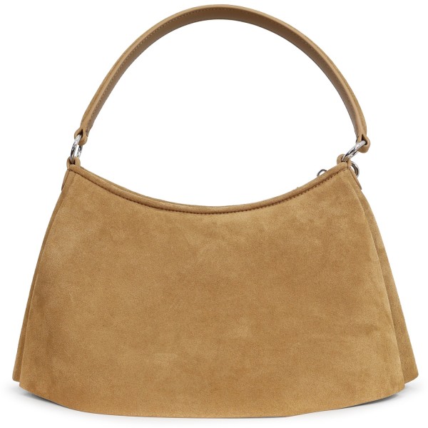 Borsa beige in camoscio per donna