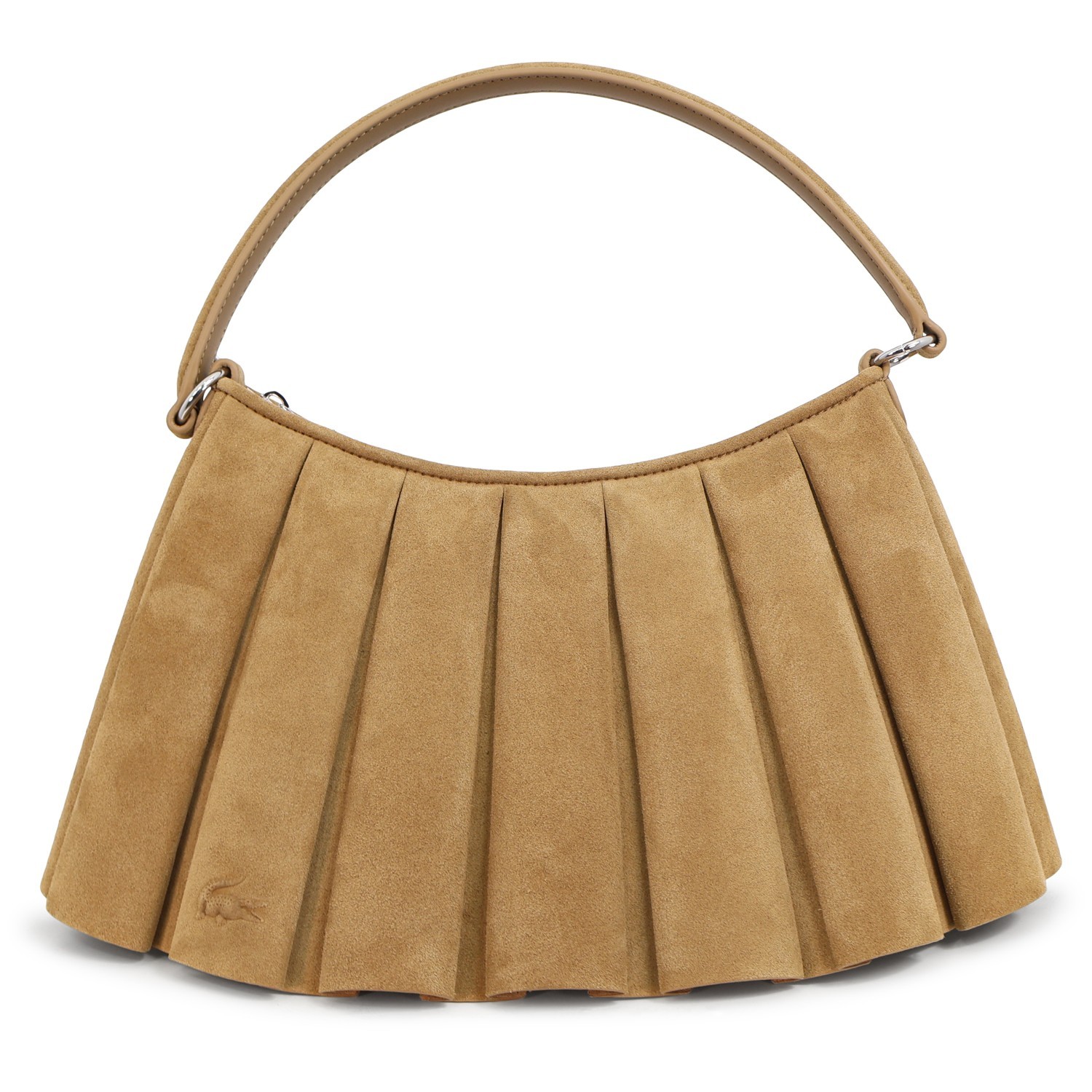 Borsa beige in camoscio per donna