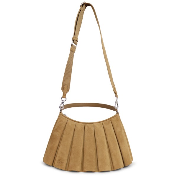 Borsa beige in camoscio per donna