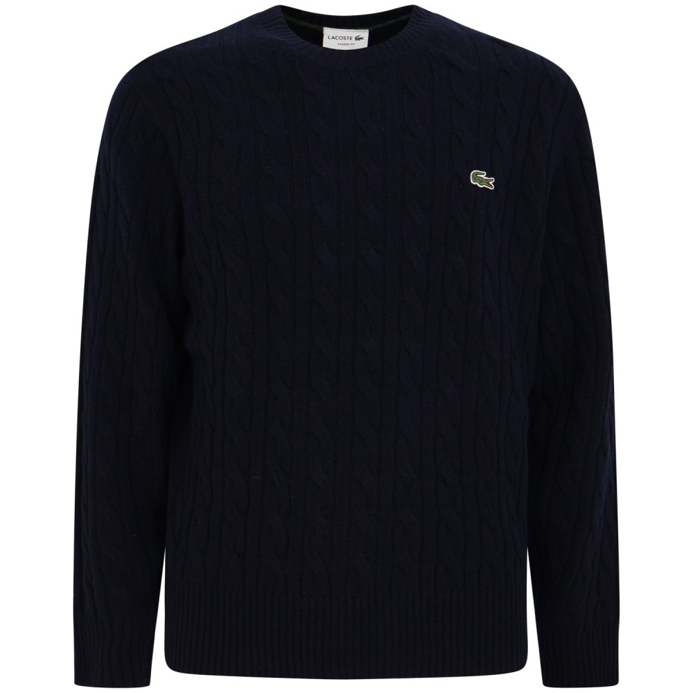 Maglione blu intrecciato per uomo