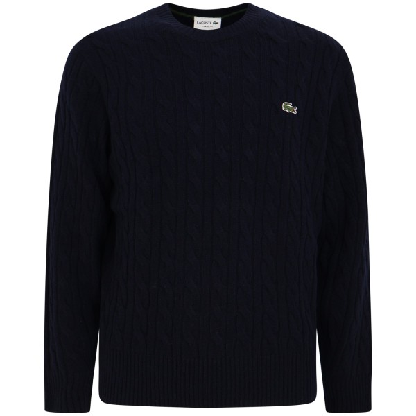 Maglione blu intrecciato per uomo