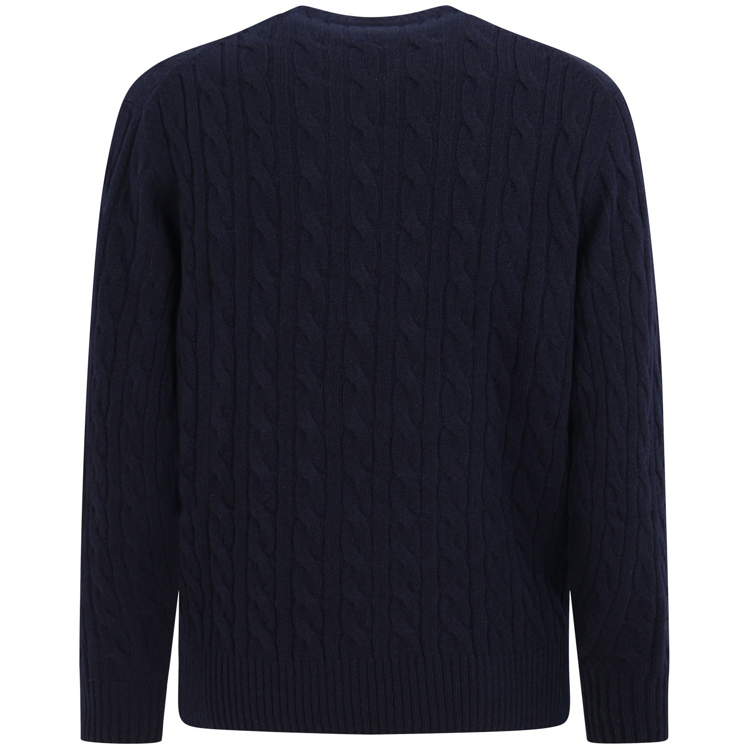 Maglione blu intrecciato per uomo 2