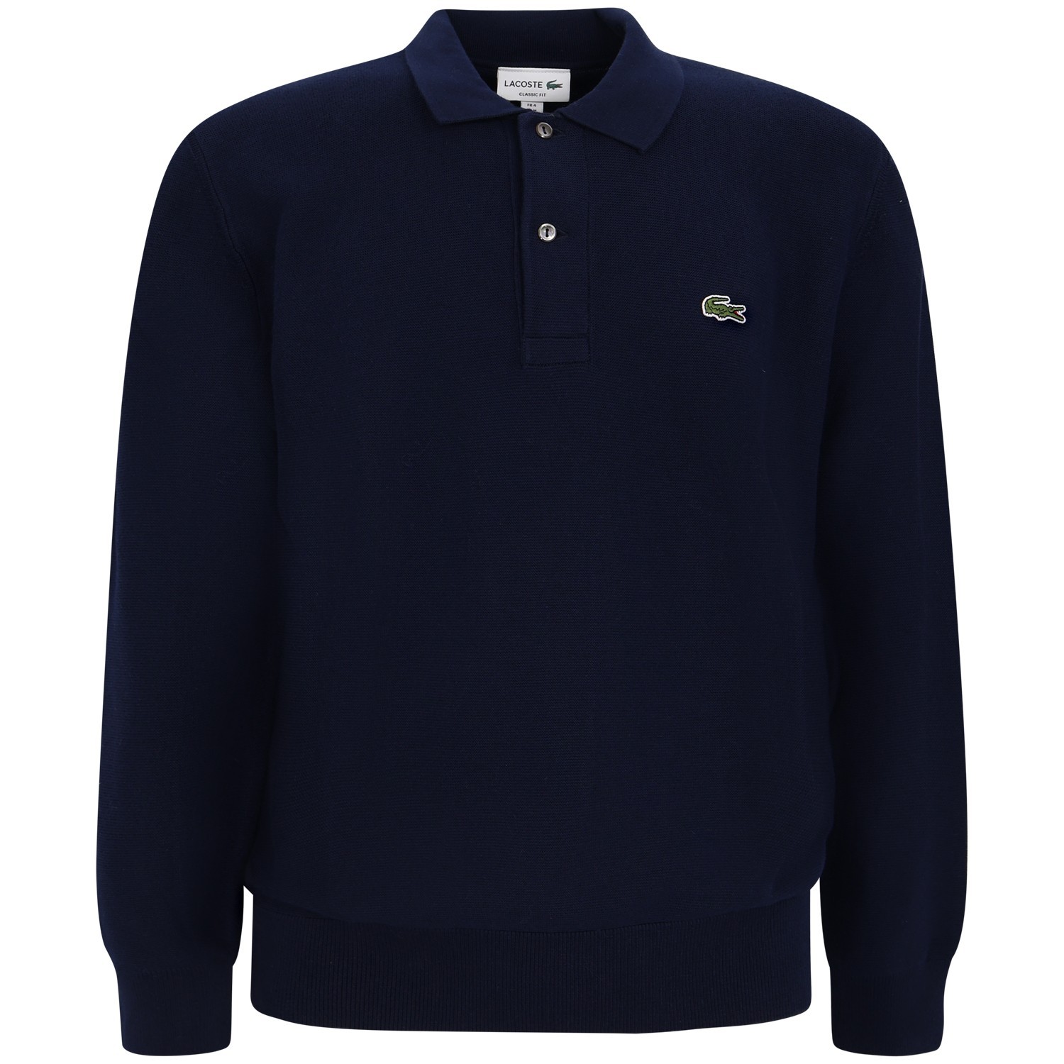 Polo blu a manica lunga per uomo