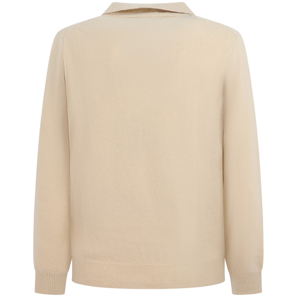 Maglione beige con colletto per uomo