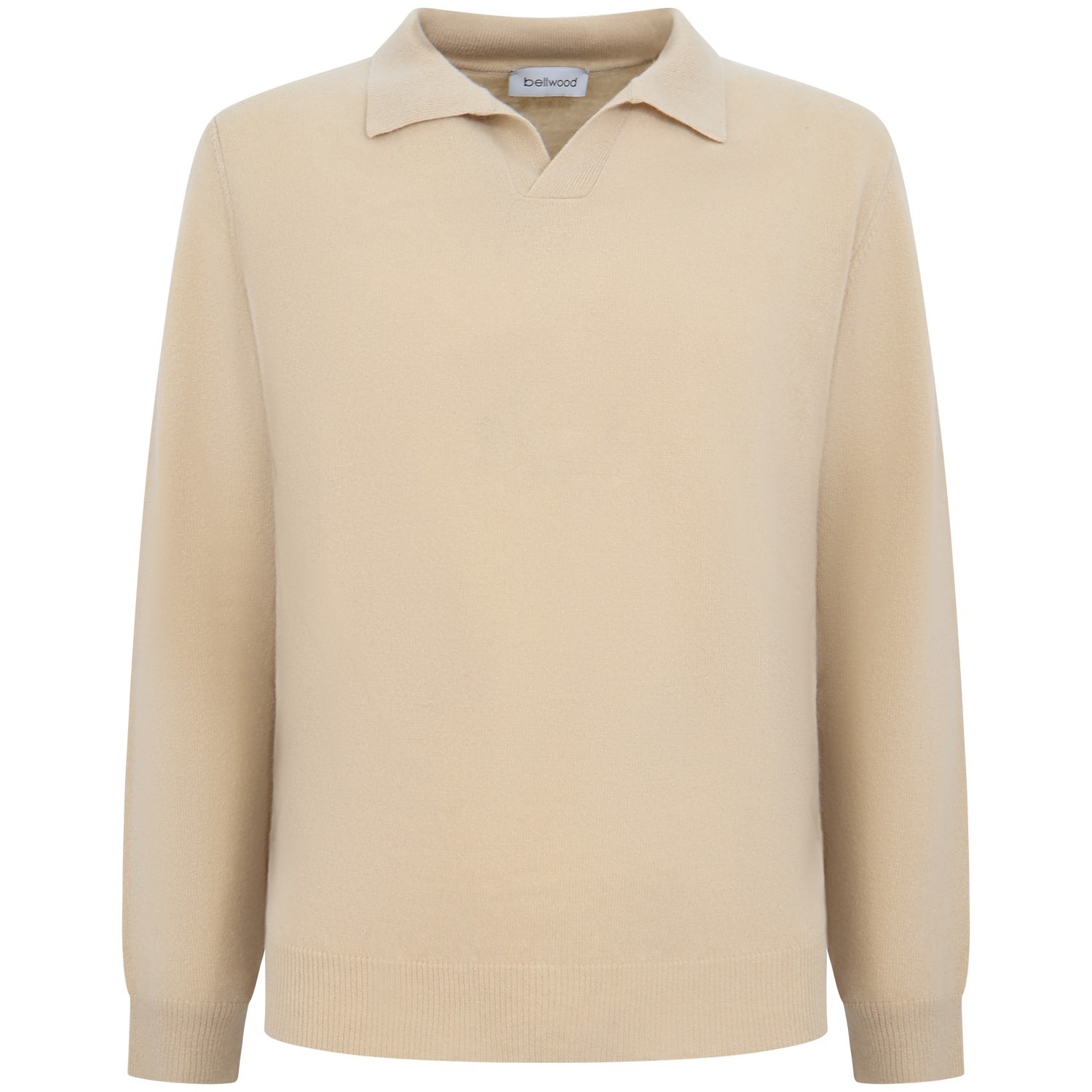 Maglione beige con colletto per uomo