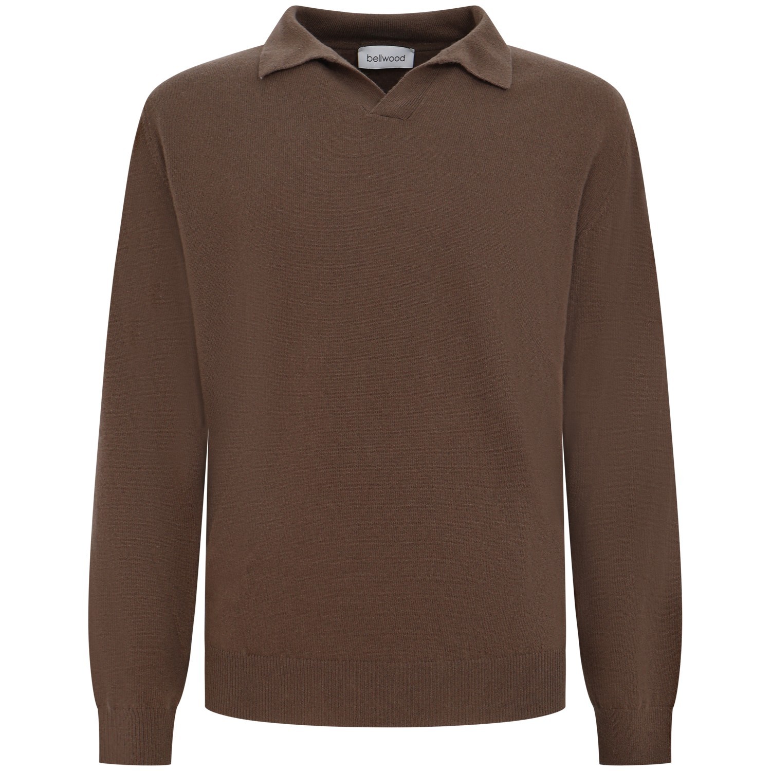 Maglione marrone con colletto per uomo