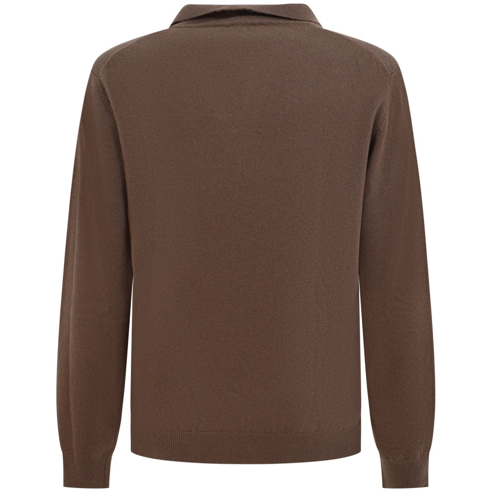 Maglione marrone con colletto per uomo