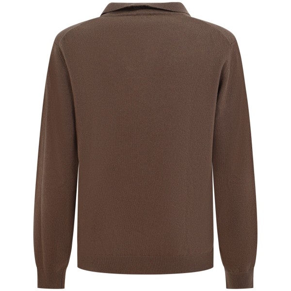 Maglione marrone con colletto per uomo