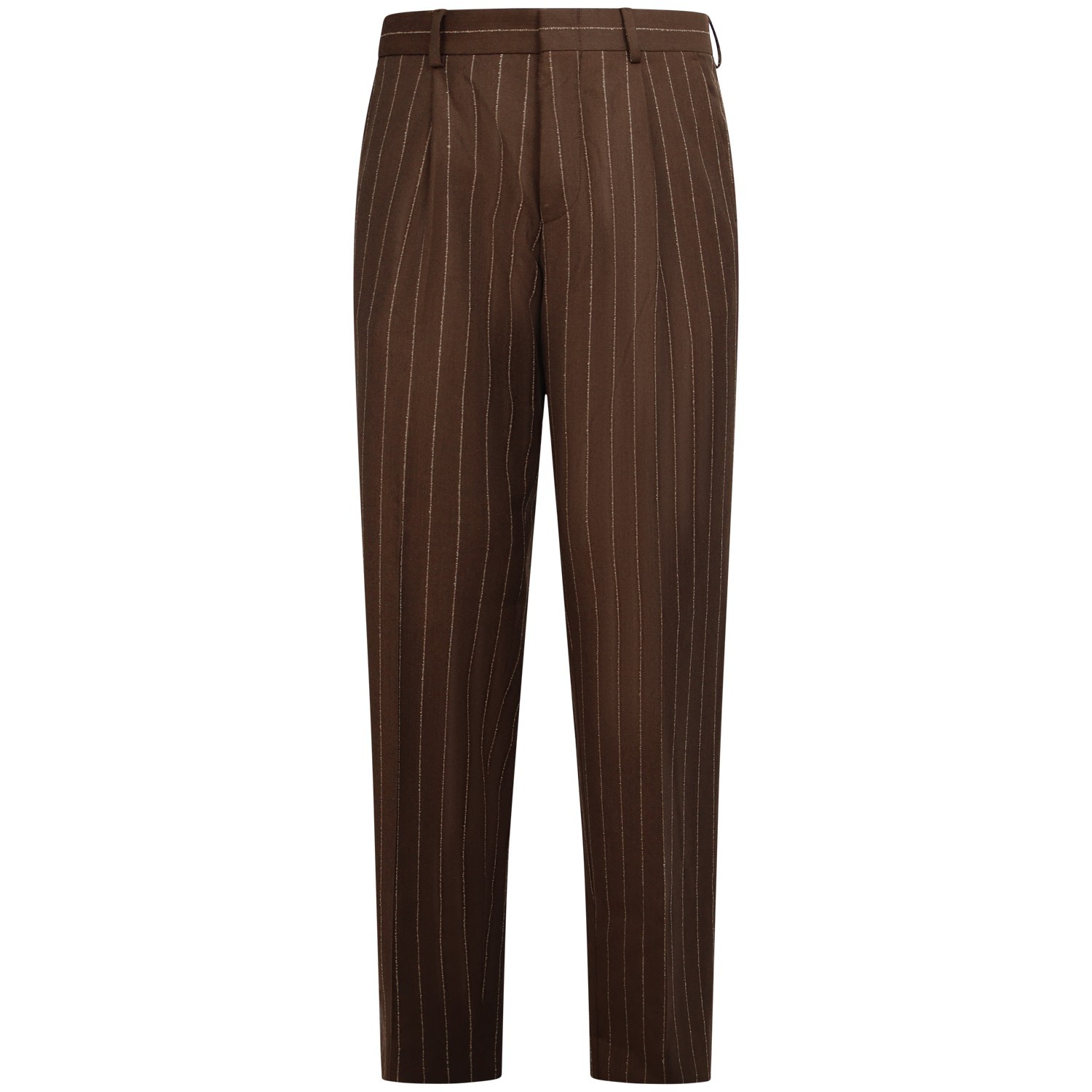 Pantalone marrone gessato per uomo