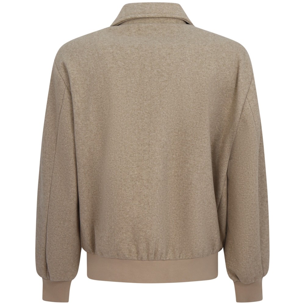 Giubbotto beige con logo per uomo