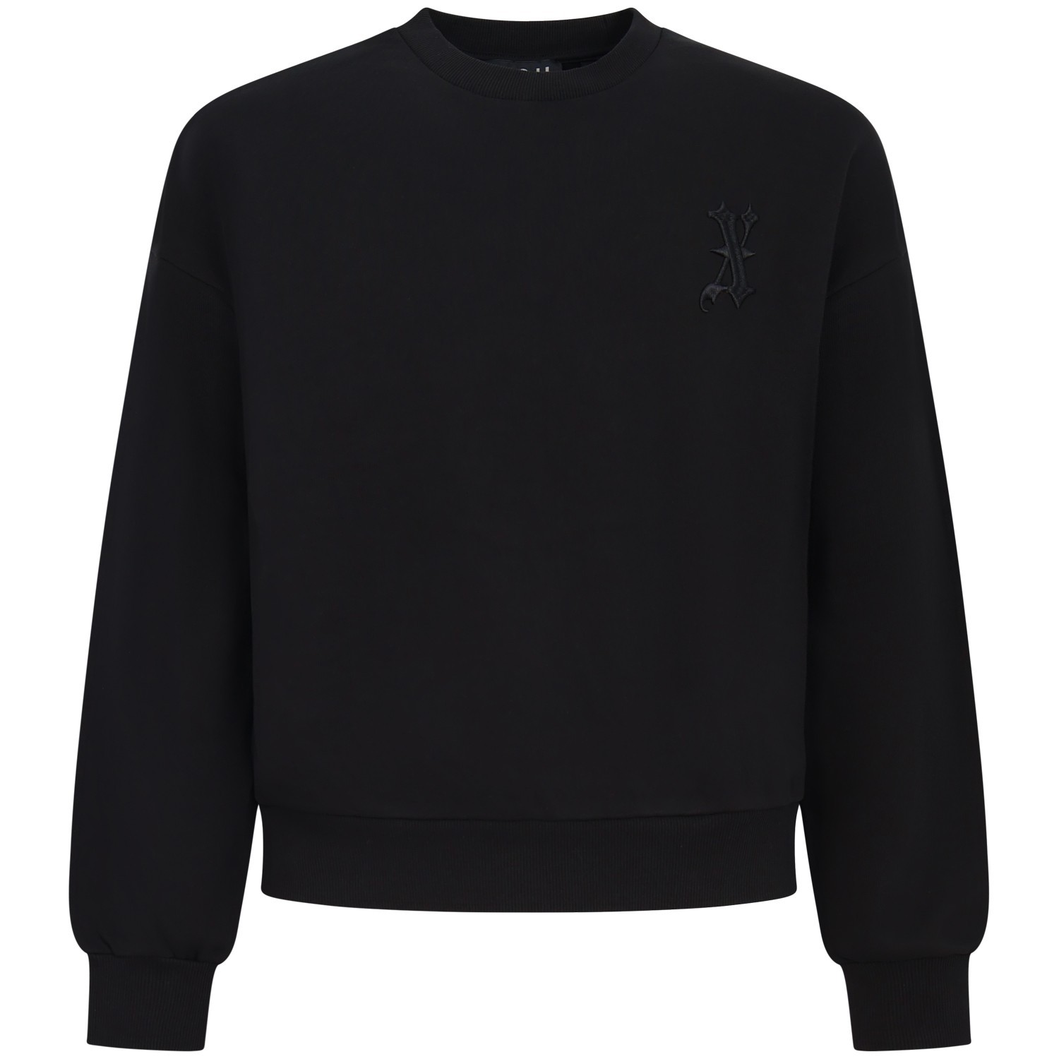Felpa nera con logo per uomo