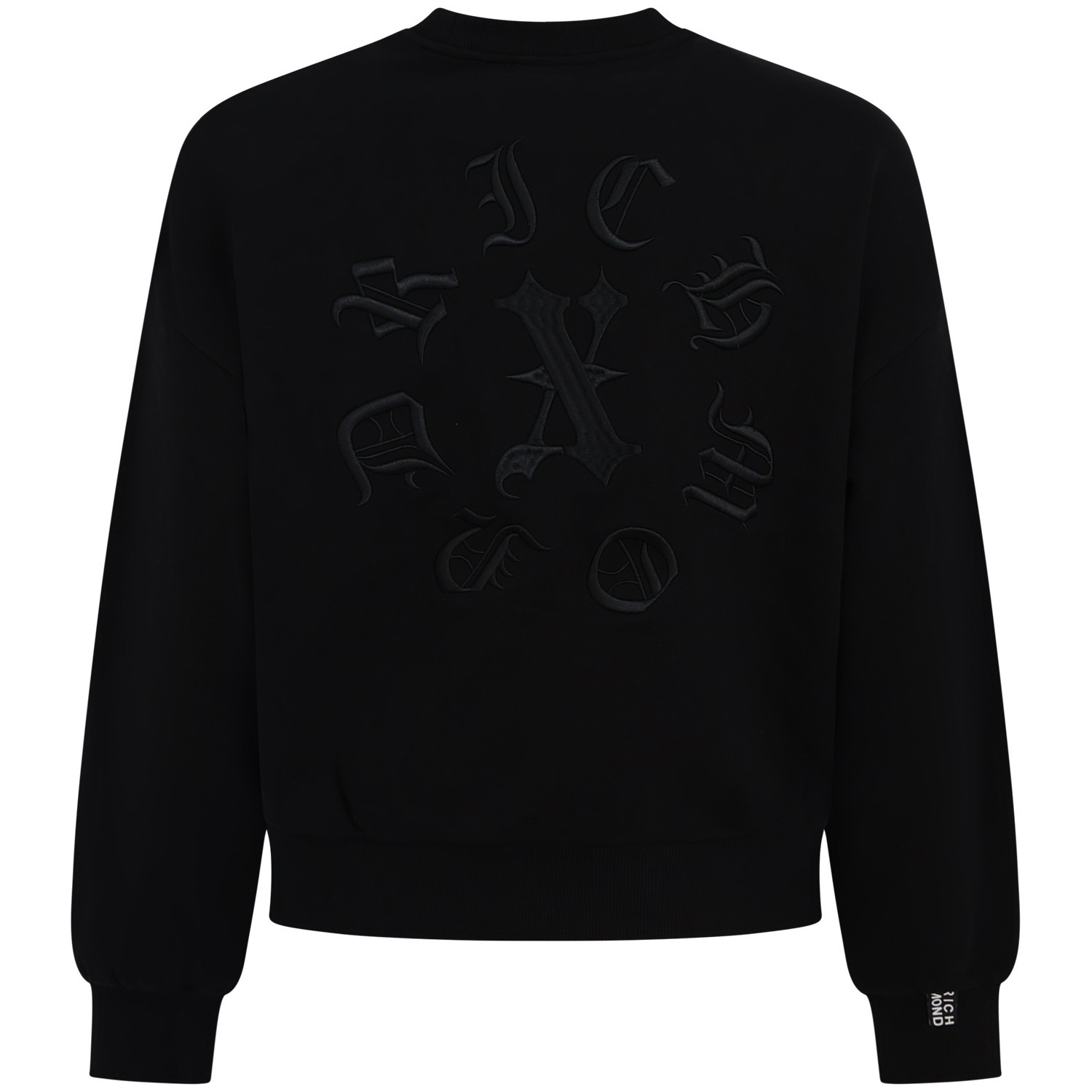 Felpa nera con logo per uomo 2