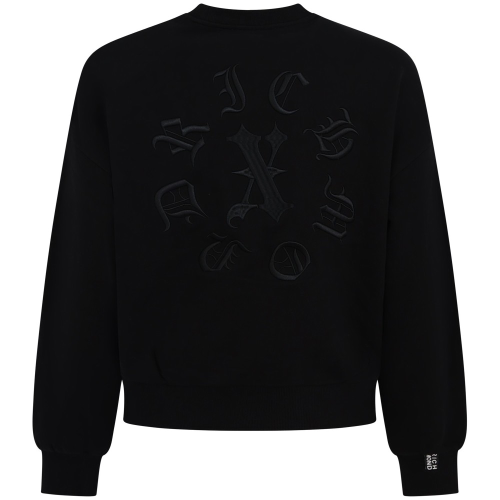 Felpa nera con logo per uomo