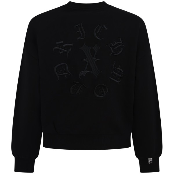 Felpa nera con logo per uomo