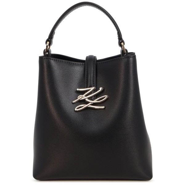 Borsa secchiello nera per donna