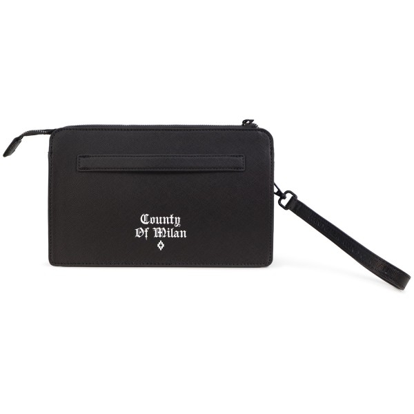 Pochette nera con logo per uomo