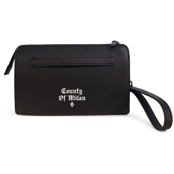 Pochette nera con logo per uomo