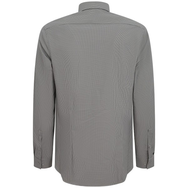 Camicia bianca/verde con microfantasia per uomo